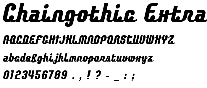 Chaingothic ExtraBold font